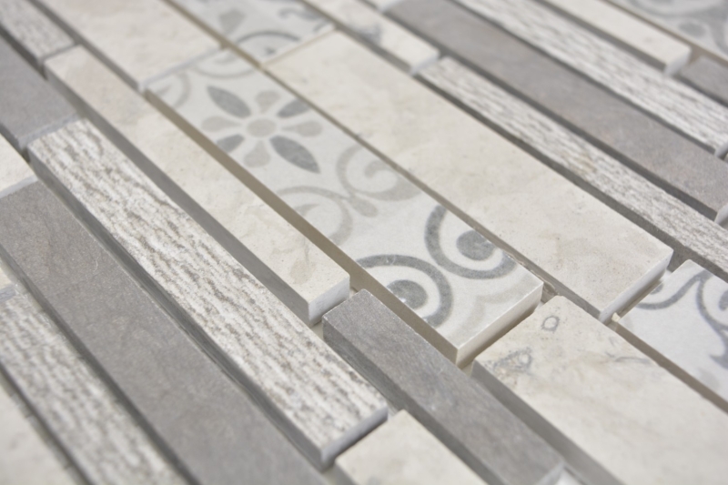 composite marbre/céramique mix gris 3F mosaïque mur carrelage cuisine salle de bain MOS180-D0927G_f