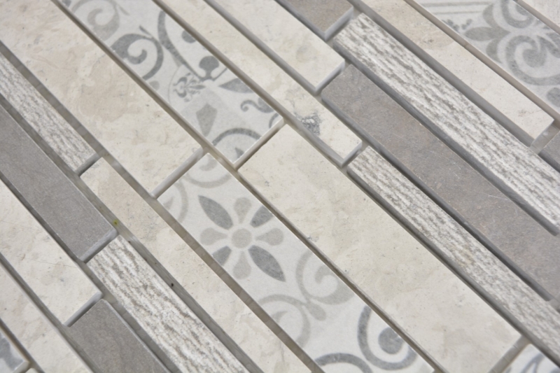 composite marbre/céramique mix gris 3F mosaïque mur carrelage cuisine salle de bain MOS180-D0927G_f