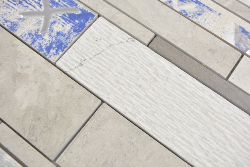 composite marbre/céramique mix gris 3F mosaïque mur carrelage cuisine salle de bain MOS180-D09STG_f