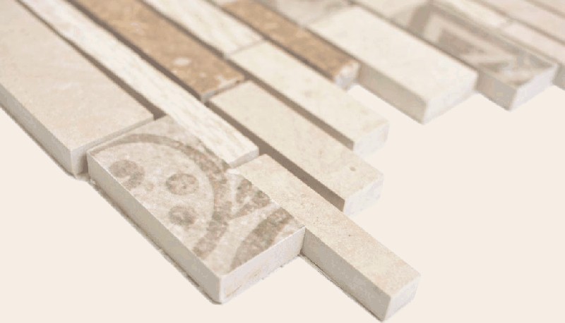 échantillon manuel composite marbre/céramique mix beige 3F mur carrelage cuisine douche bain MOS180-B0327B_m