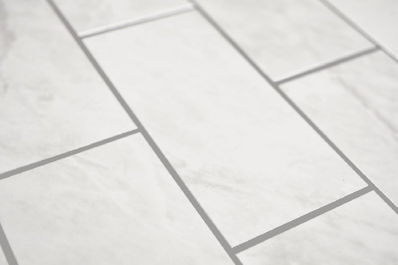 Échantillon manuel Rectangle AC aspect pierre Carrara Subway Level glossy mur carrelage cuisine douche bain MOS200-CLG_m