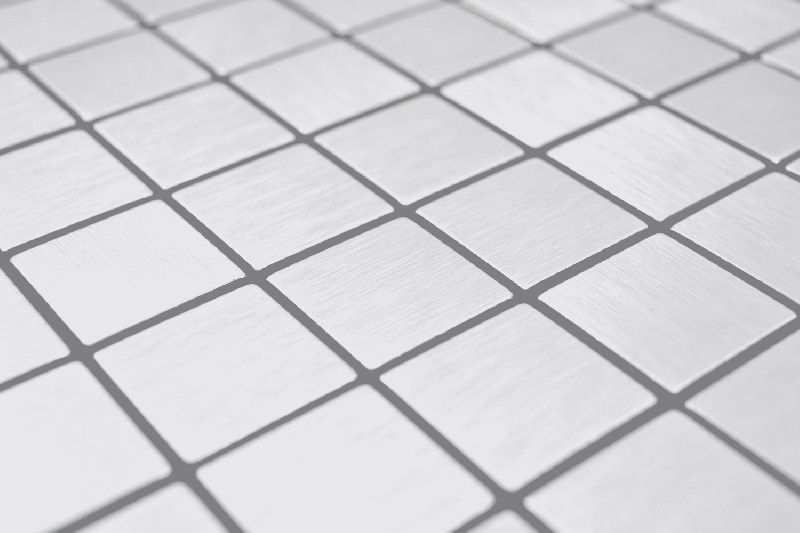 échantillon manuel carré Alu Silver Silk Brushed mur carrelage MOS200-L7S_m