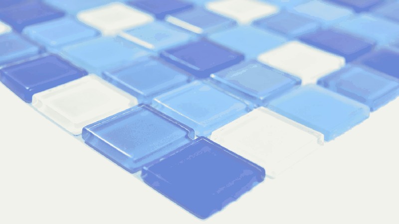 Motif main carré Crystal mix vert clair pastel fluo mur carrelage cuisine douche bain MOS88-1006_m