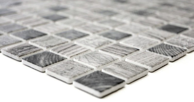 Échantillon manuel de mosaïque ECO Recyclé GLAS ECO Structure bois gris clair MOS63-312_m