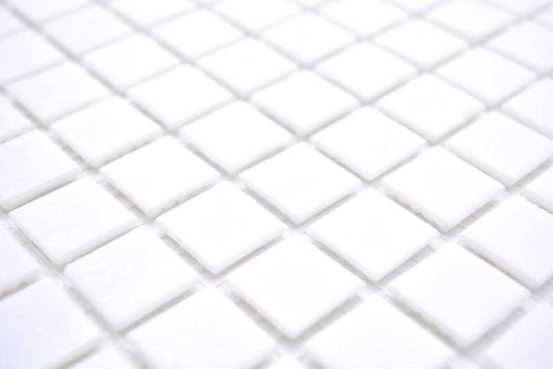 Échantillon manuel de mosaïque Carreau de verre blanc MOS50-0101_m
