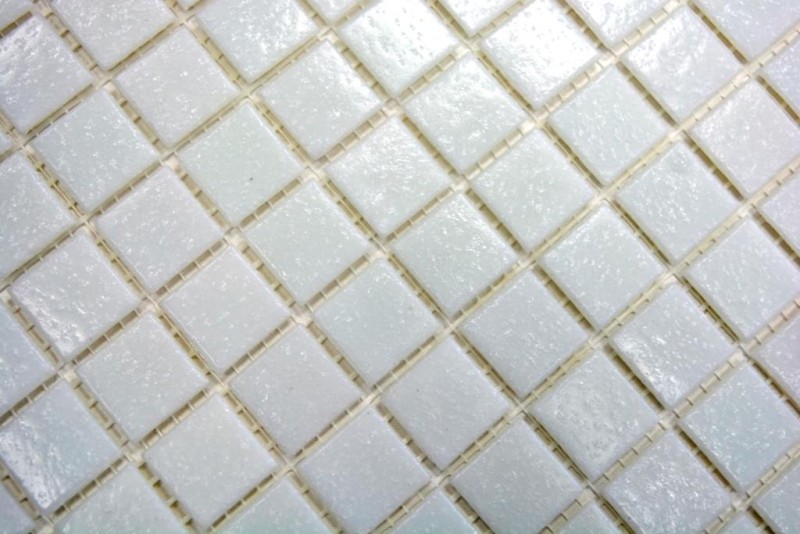 Échantillon manuel de mosaïque Carreau de verre blanc MOS50-0101_m