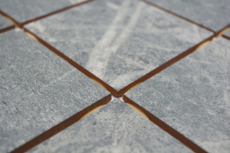 Mosaïque céramique Carreau gris-vert mat aspect pierre Piastrella - MOS22-BH395