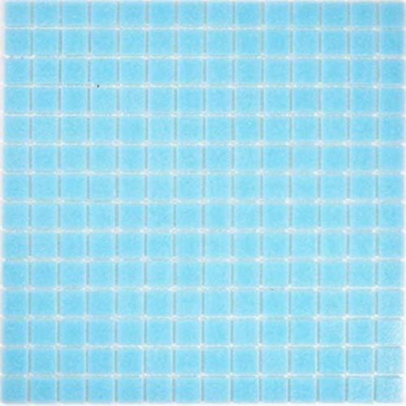 Mosaïque de piscine Mosaïque de verre Bleu ciel collé sur papier - MOS200-A12-P