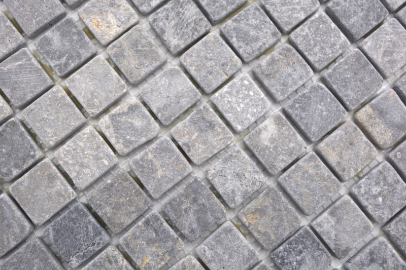 Marbre Mosaïque gris clair gris anthracite pierre naturelle antique - MOS36-TN23