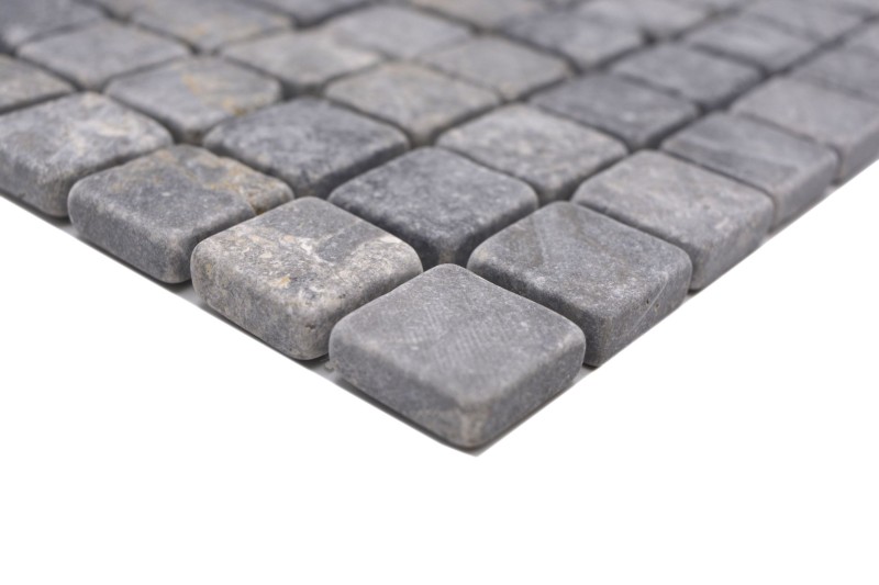 Marbre Mosaïque gris clair gris anthracite pierre naturelle antique - MOS36-TN23