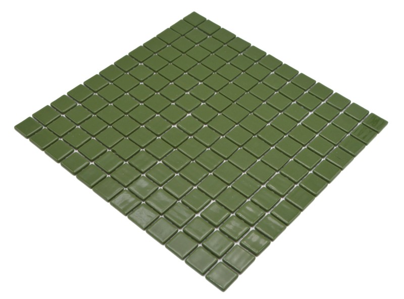 Carreau de mosaïque Mosaïque de piscine Vert Vert olive Vert mousse Douche Mur SPAIN MOS220-25602U