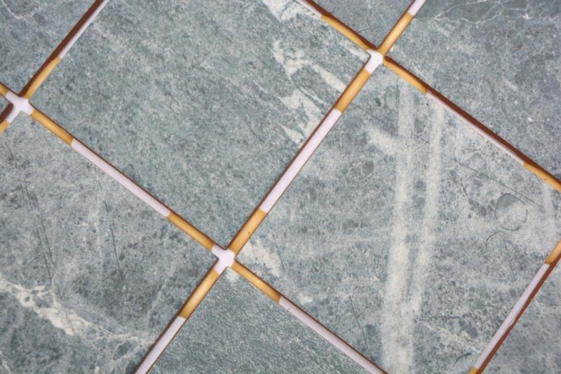 Mosaïque céramique Carreau gris-vert mat aspect pierre Piastrella MOS22-BH395_f | 10 Tapis de mosaïque