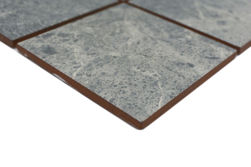 Mosaïque céramique Carreau gris-vert mat aspect pierre Piastrella MOS22-BH395_f | 10 Tapis de mosaïque