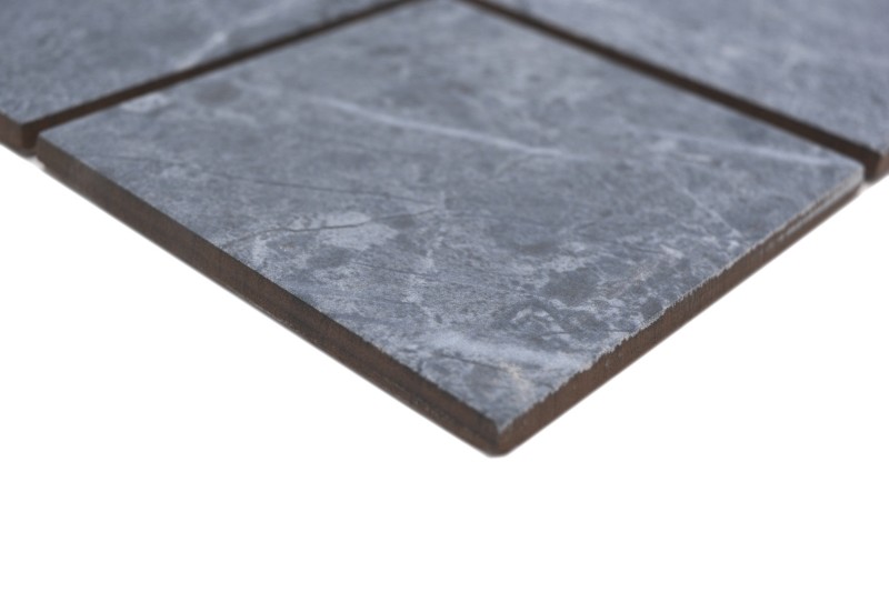 Mosaïque céramique Carreau Gris Bleu Mat Pierre Piastrella MOS22-BH808_f | 10 Tapis de mosaïque