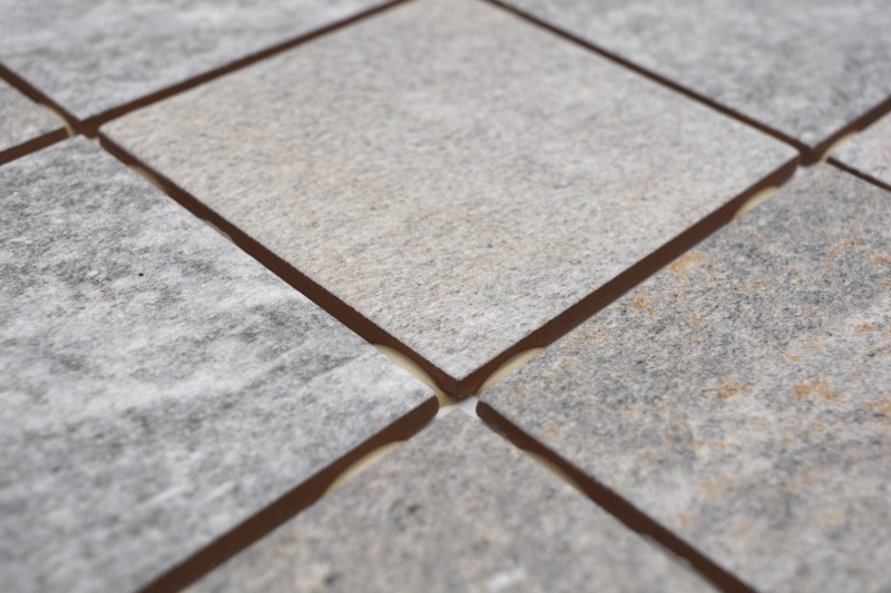Mosaïque céramique Carreau Crème Gris Anthracite Mat Pierre Piastrella MOS22-BH957_f | 10 Tapis de mosaïque