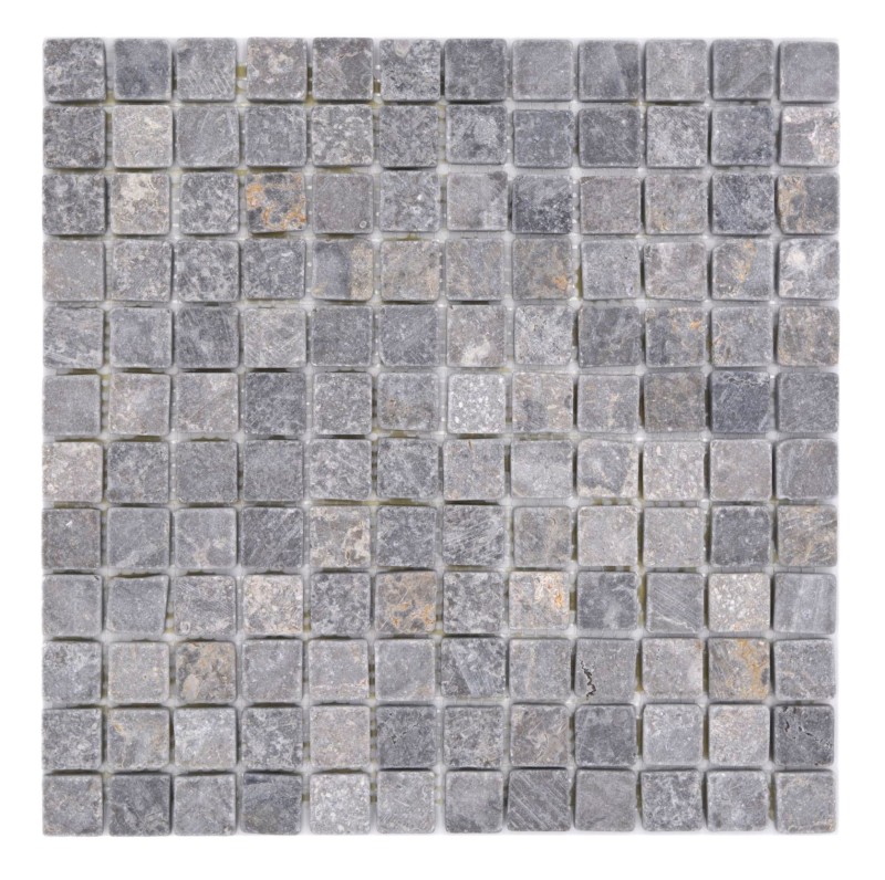 Marmor Mosaïque gris clair gris anthracite pierre naturelle antique MOS36-TN23_f