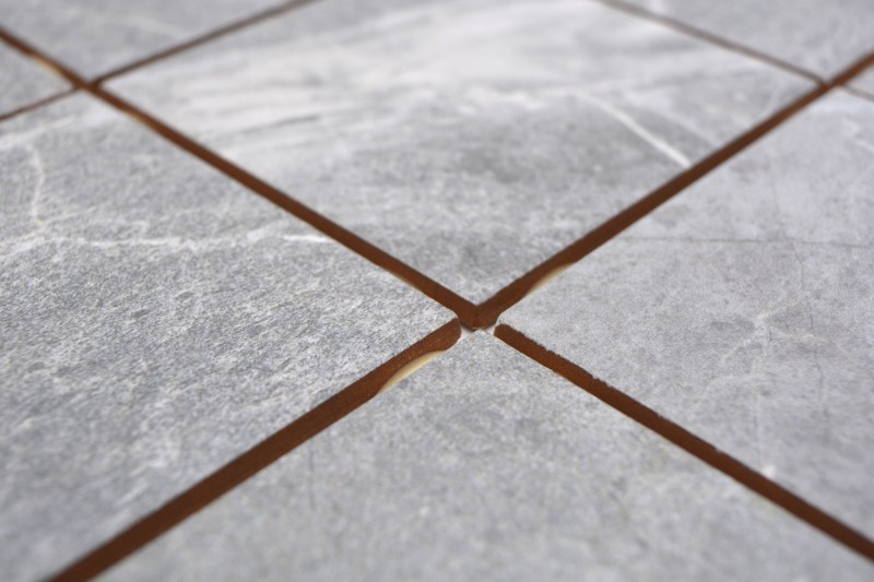 Échantillon manuel Carreau de mosaïque céramique Gris Anthracite Mat Aspect pierre Piastrella MOS22-BH172_m