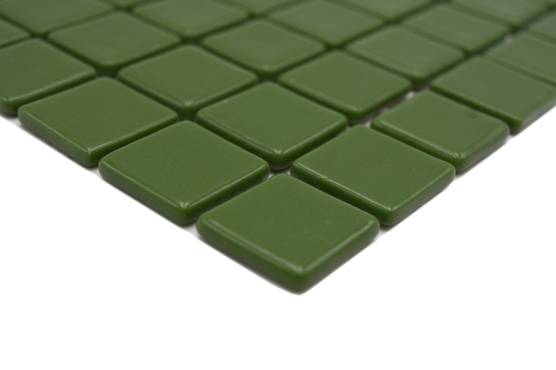 Motif à main Mosaïque de piscine Mosaïque de piscine Vert Vert Olive Vert Mousse Douche Mur SPAIN - MOS220-25602U_m