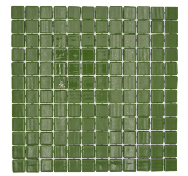 Motif à main Mosaïque de piscine Mosaïque de piscine Vert Vert Olive Vert Mousse Douche Mur SPAIN - MOS220-25602U_m