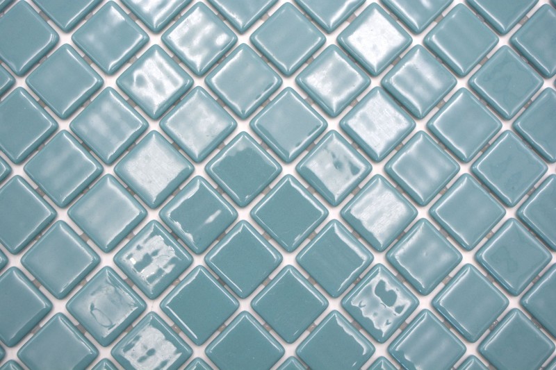 Échantillon manuel Carreau de mosaïque Mosaïque de piscine Turquoise Pastel Vert Douche Mur SPAIN - MOS220-25832U_m
