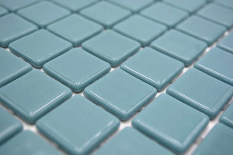 Échantillon manuel Carreau de mosaïque Mosaïque de piscine Turquoise Pastel Vert Douche Mur SPAIN - MOS220-25832U_m