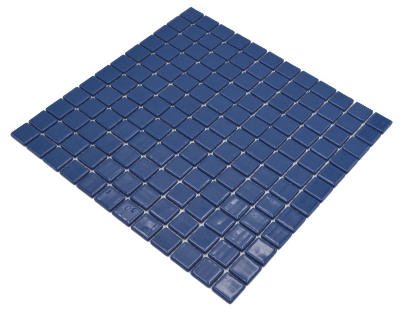 Motif à main Mosaïque de piscine Mosaïque de piscine bleu bleu saphir douche mur SPAIN - MOS220-25916U_m