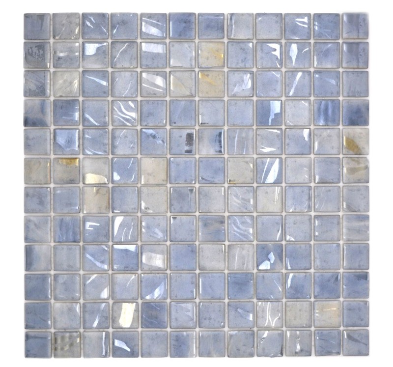 Motif à main Mosaïque de piscine Mosaïque de piscine Pigeons gris bleu tons beige douche mur SPAIN - 220-71254U_m