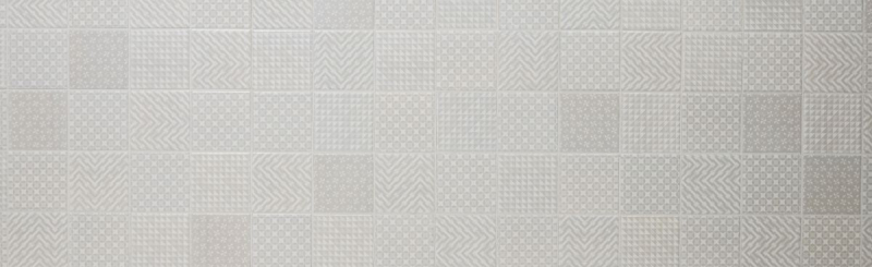 Retro Vintage ART DEKO Mosaïque Carreau de mur Céramique grise Revêtement mural Carreau de cuisine Carreau de salle de bain WC - MOS22B-1402