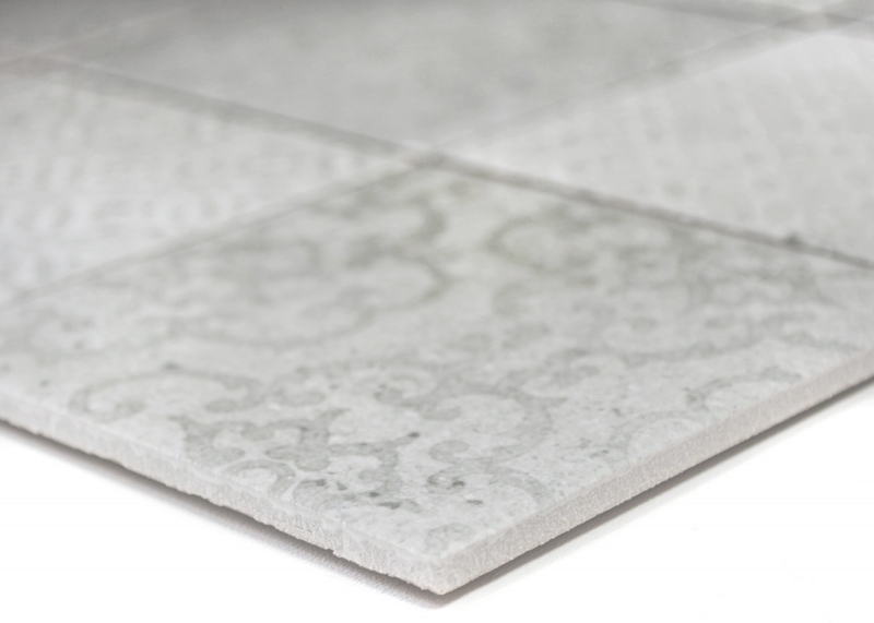 Mosaïque rétro vintage mur céramique aspect ciment gris mix carrelage cuisine - MOS22-CELLO