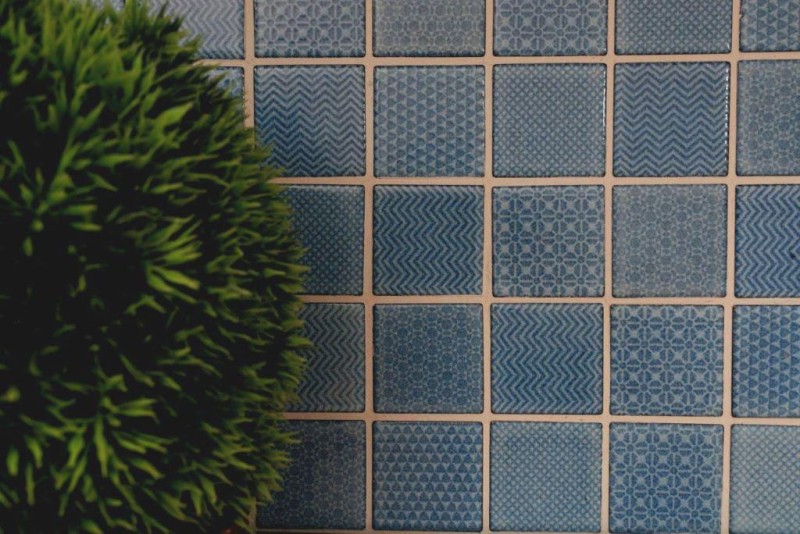 Céramique Mosaïque Bleu BAD Bleu piscine Carreau de douche Carreau de salle de bain MOS16-0404