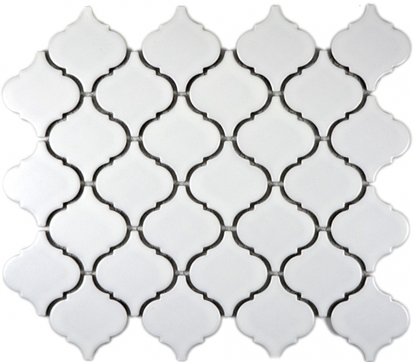 Motif main Retro Vintage Carreau de mosaïque Céramique Florentine blanc mat MOS13-11WM_m