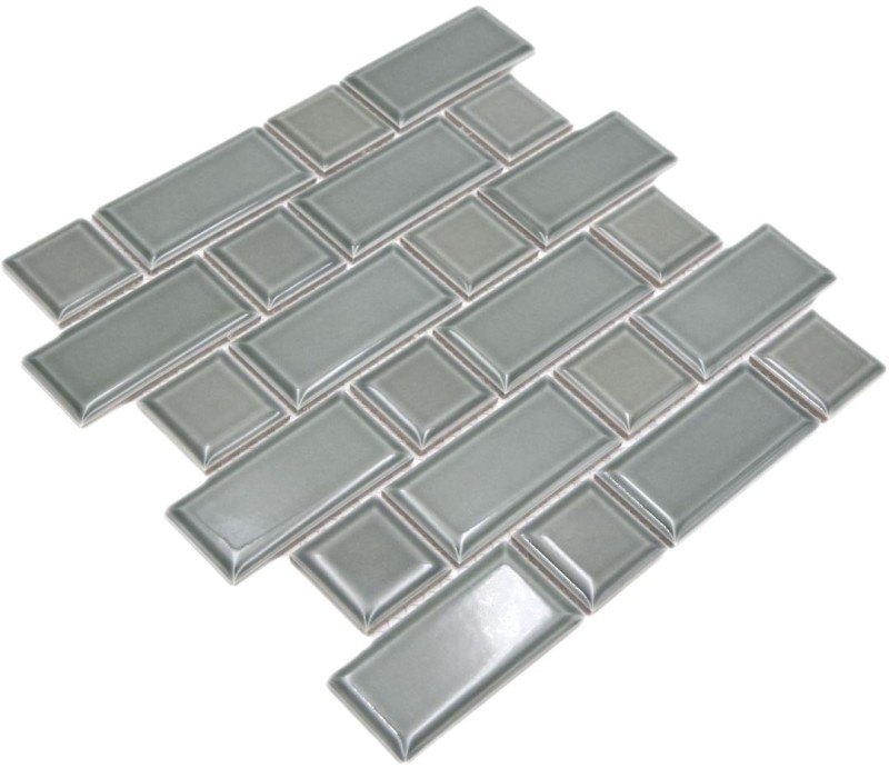 Metro Subway Carrelage Facette Pétrole Gris Mosaïque Carreau Céramique Cuisine Mur MOS26WM-0218