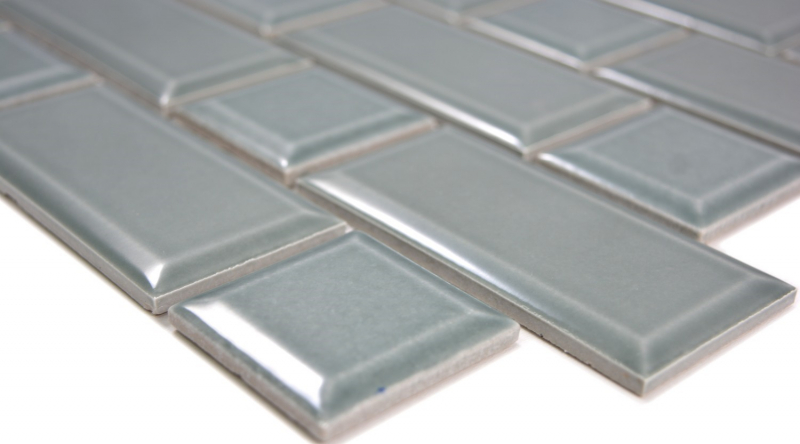 Metro Subway Carrelage Facette Pétrole Gris Mosaïque Carreau Céramique Cuisine Mur MOS26WM-0218