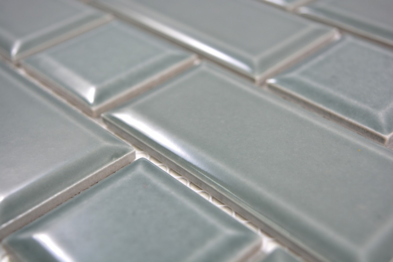 Metro Subway Carrelage Facette Pétrole Gris Mosaïque Carreau Céramique Cuisine Mur MOS26WM-0218