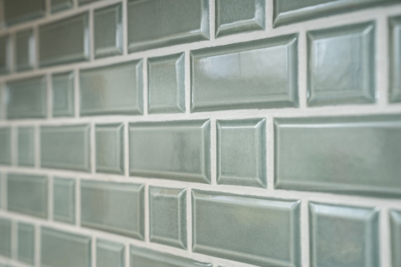 Metro Subway Carrelage Facette Pétrole Gris Mosaïque Carreau Céramique Cuisine Mur MOS26WM-0218