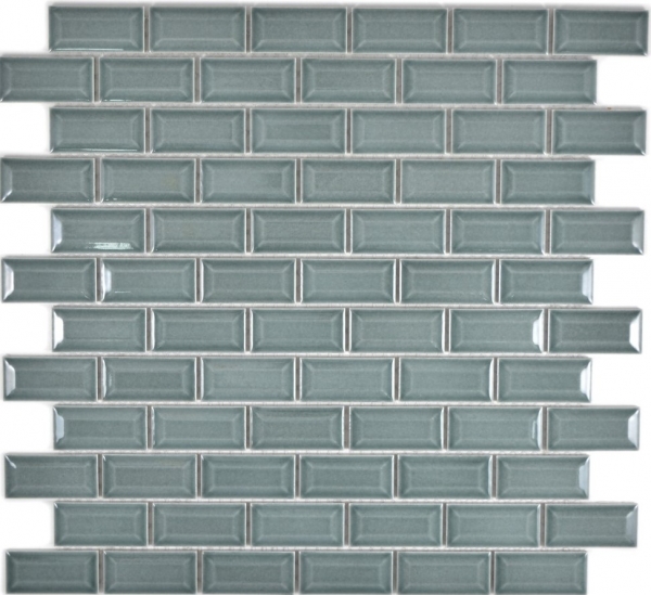 Mini Metro Subway Carreaux de mosaïque Céramique Carreaux de cuisine pétrole MOS26-0218_f | 10 Tapis de mosaïque