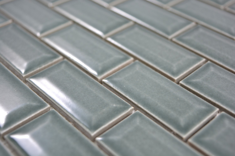Mini Metro Subway Carreaux de mosaïque Céramique Carreaux de cuisine pétrole MOS26-0218_f | 10 Tapis de mosaïque