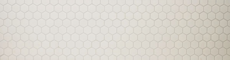 Motif main Mosaïque Carreau céramique Hexagone blanc brillant Dos de cuisine Protection anti-projections MOS11B-0102_m