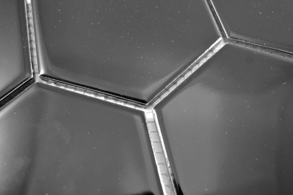 Motif main Mosaïque Céramique Hexagone noir brillant Cuisine WC Carreau salle de bain MOS11F-0301_m