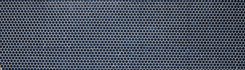 Motif main Mosaïque bouton LOOP ronde bleu foncé cobalt mur cuisine douche SALLE DE BAINS MOS10-0405_m