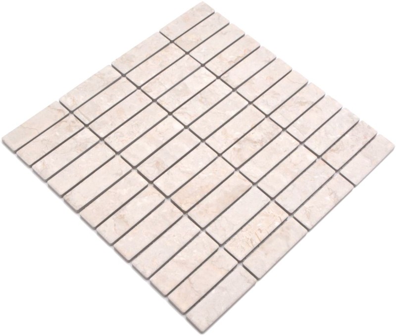 Mosaïque en bâtonnets Céramique aspect pierre beige clair Carrelage cuisine MOS24-STSO45