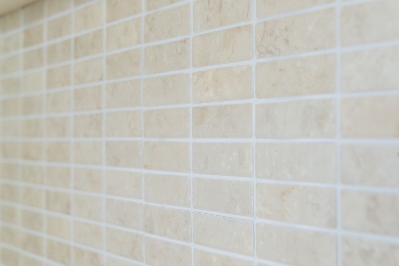 Mosaïque en bâtonnets Céramique aspect pierre beige clair Carrelage cuisine MOS24-STSO45