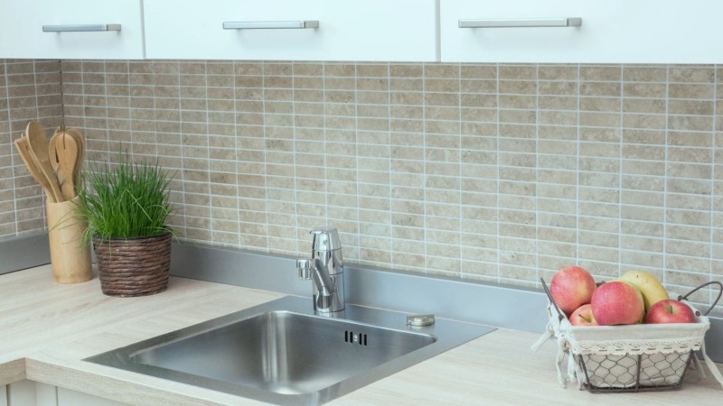 Mosaïque en bâtonnets Carreau céramique aspect pierre beige Carrelage cuisine MOS24-STSO67