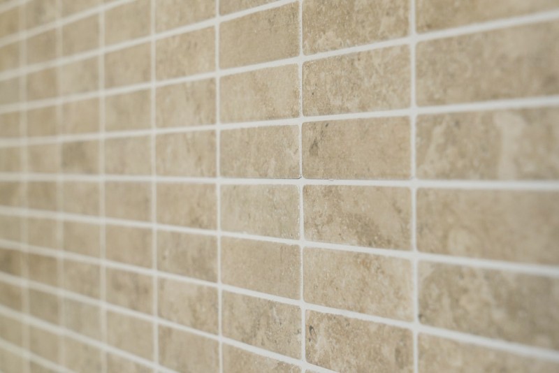Mosaïque en bâtonnets Carreau céramique aspect pierre beige Carrelage cuisine MOS24-STSO67
