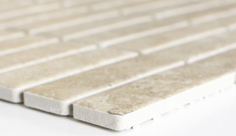 Mosaïque en bâtonnets Carreau céramique aspect pierre beige Carrelage cuisine MOS24-STSO67