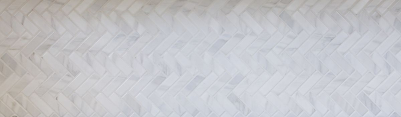 Motif manuel Carreau en mosaïque Céramique à chevrons Aspect pierre blanche Carrelage cuisine MOS24-SO10_m
