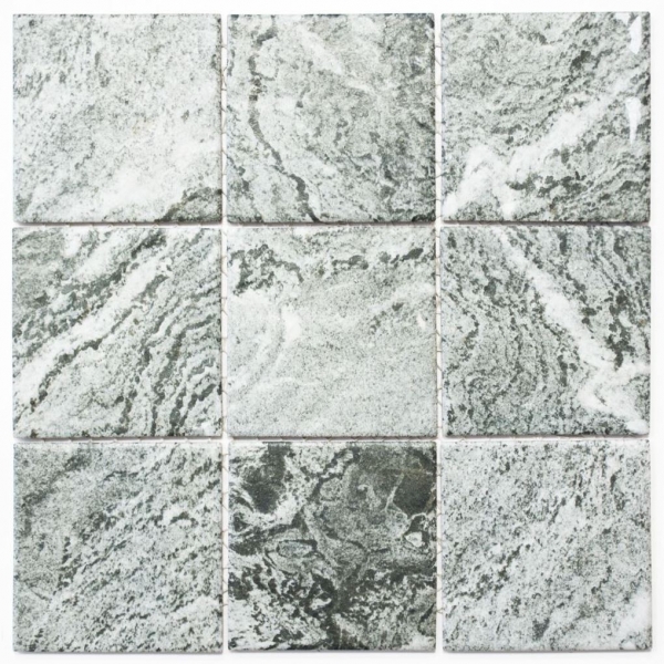 Motif main Carreau mosaïque Céramique aspect pierre Structure grise Carrelage cuisine MOS22-HWA9GY_m