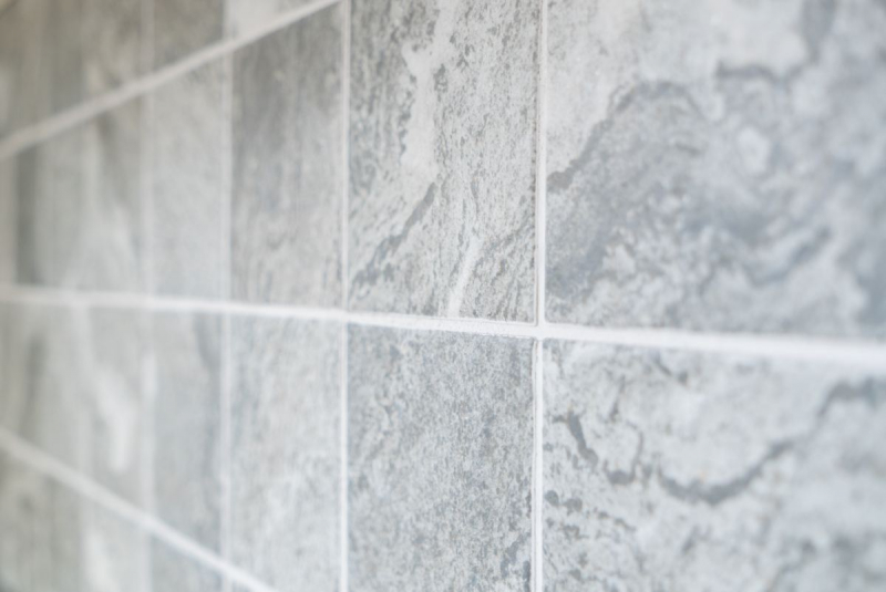 Motif main Carreau mosaïque Céramique aspect pierre Structure grise Carrelage cuisine MOS22-HWA9GY_m