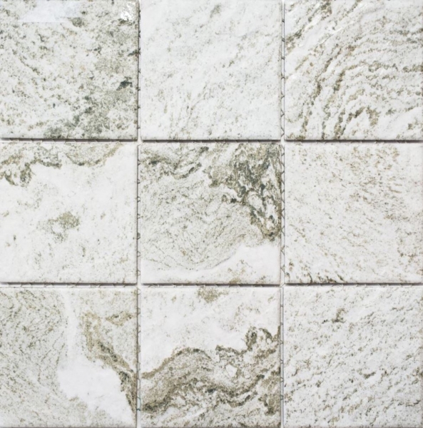 Mosaïque Carreau mur Céramique aspect pierre Structure mur gris clair Carrelage cuisine salle de bain mur - MOS22-HWA9LG