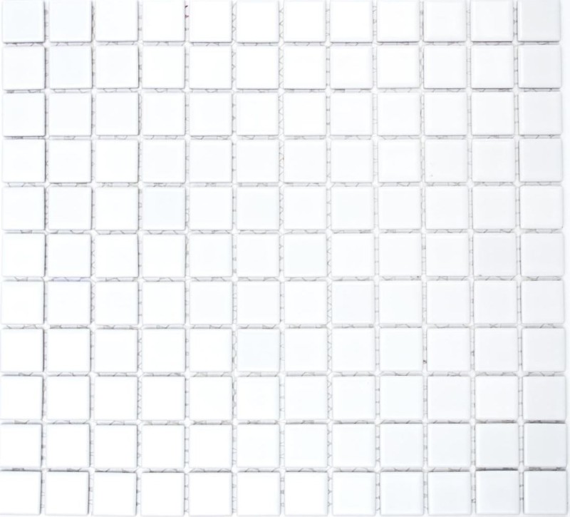 Mosaïque céramique Carreaux de mosaïque blanc brillant cuisine mur douche piscine MOS18-0102